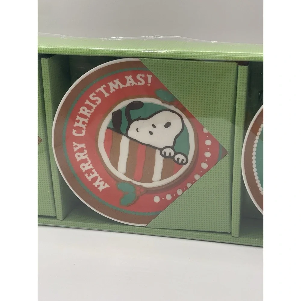 Peanuts Christmas Decorated Plate‎ Set NIB